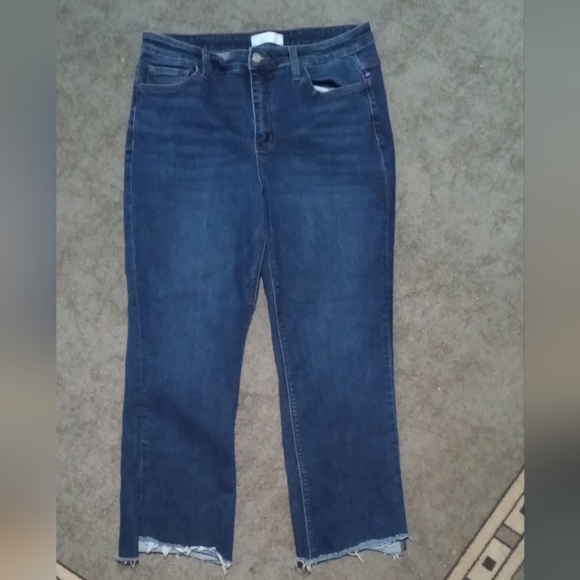 Midnight Blue Vervet Raw Hek Cropped Women's Jeans - Picture 1 of 4